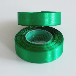Saténová stuha 25mm - tmavá zelená