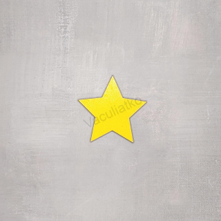 Drevený výrez - hviezda 6cm (hr. 4mm, žltá)