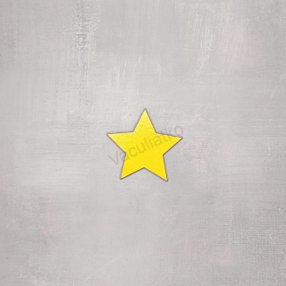 Drevený výrez - hviezda 5cm (hr. 4mm, žltá)