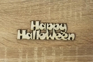 Nápis - Happy Halloween 10x3,2cm