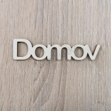 Nápis - Domov 10x2,5cm